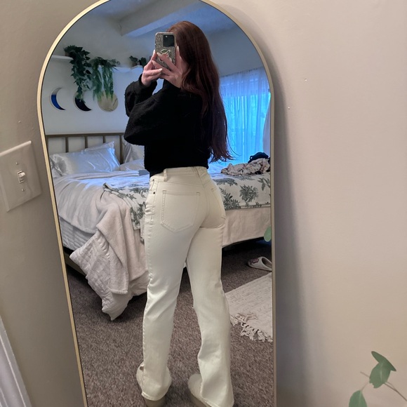 Abercrombie & Fitch white 90’s straight ultra high rise jeans size 4 - Picture 2 of 10